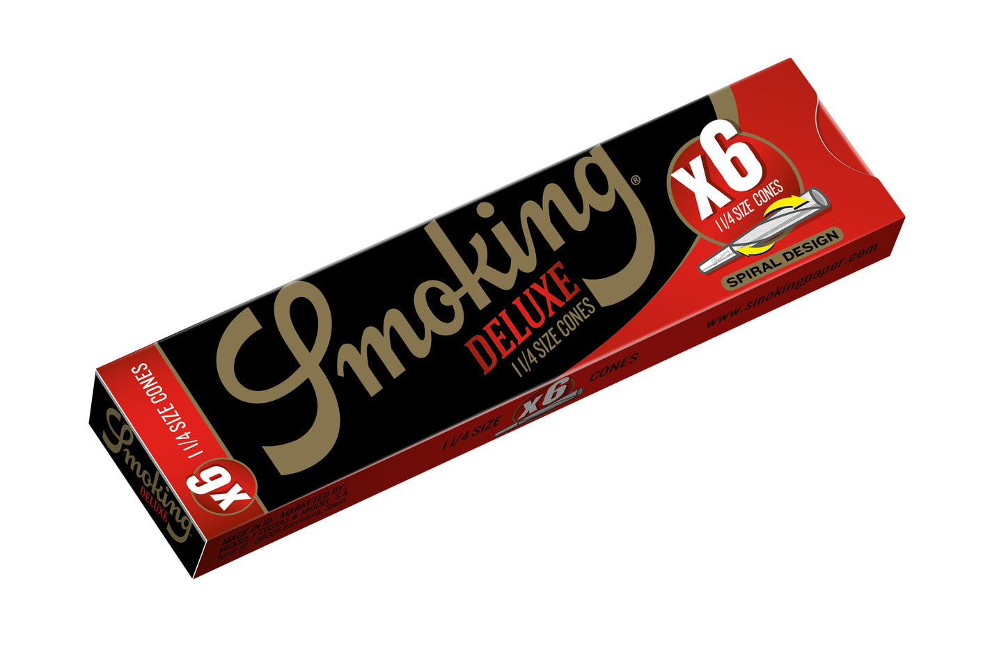 Smoking DeLuxe 1 1/4 Medium Size Cones Pack