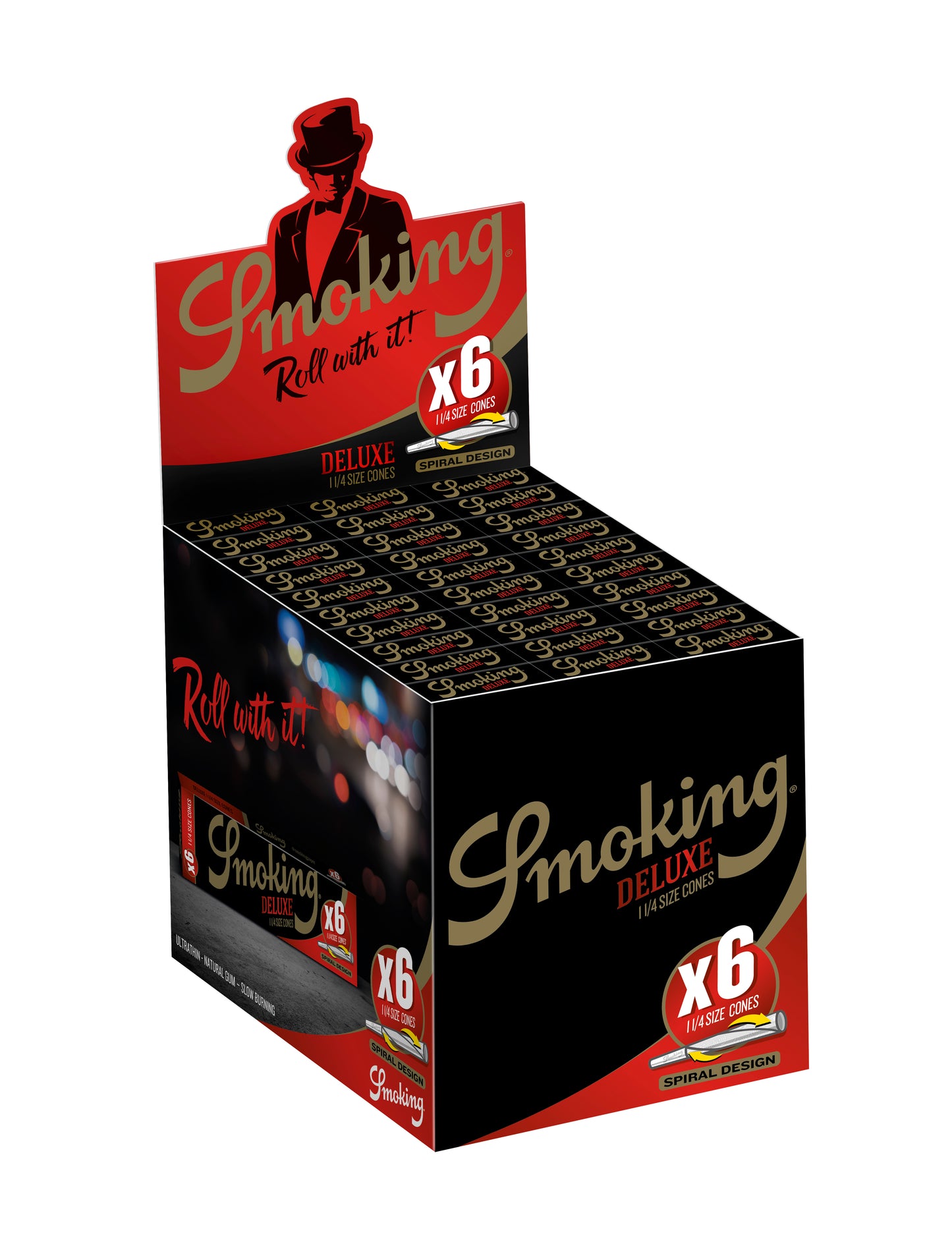 Smoking DeLuxe 1 1/4 Medium Size Cones Box