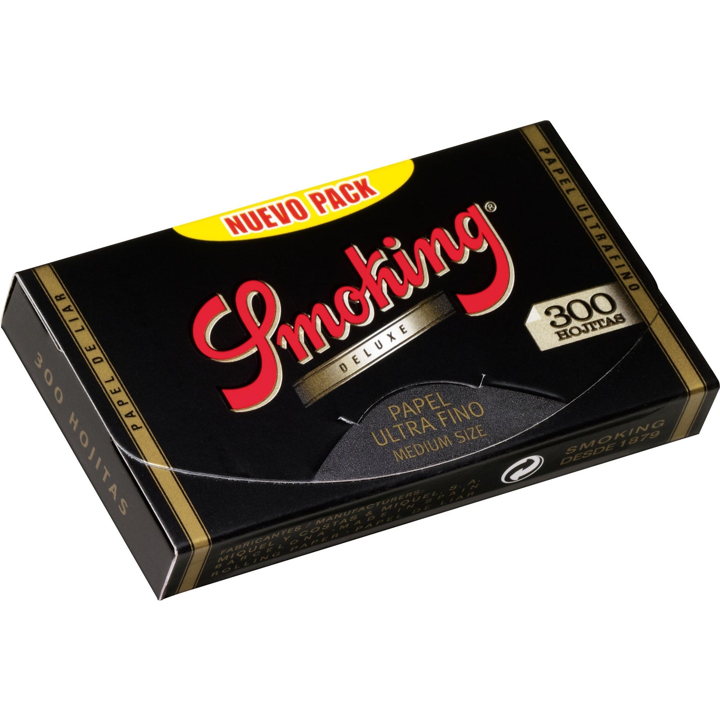 Smoking DeLuxe 1 1/4 Medium Size 300 Flat Pack