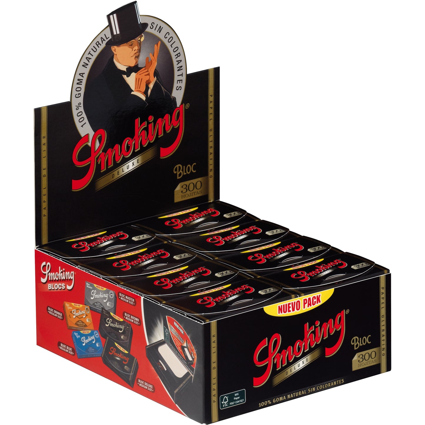 Smoking DeLuxe 1 1/4 Medium Size 300 Flat Pack