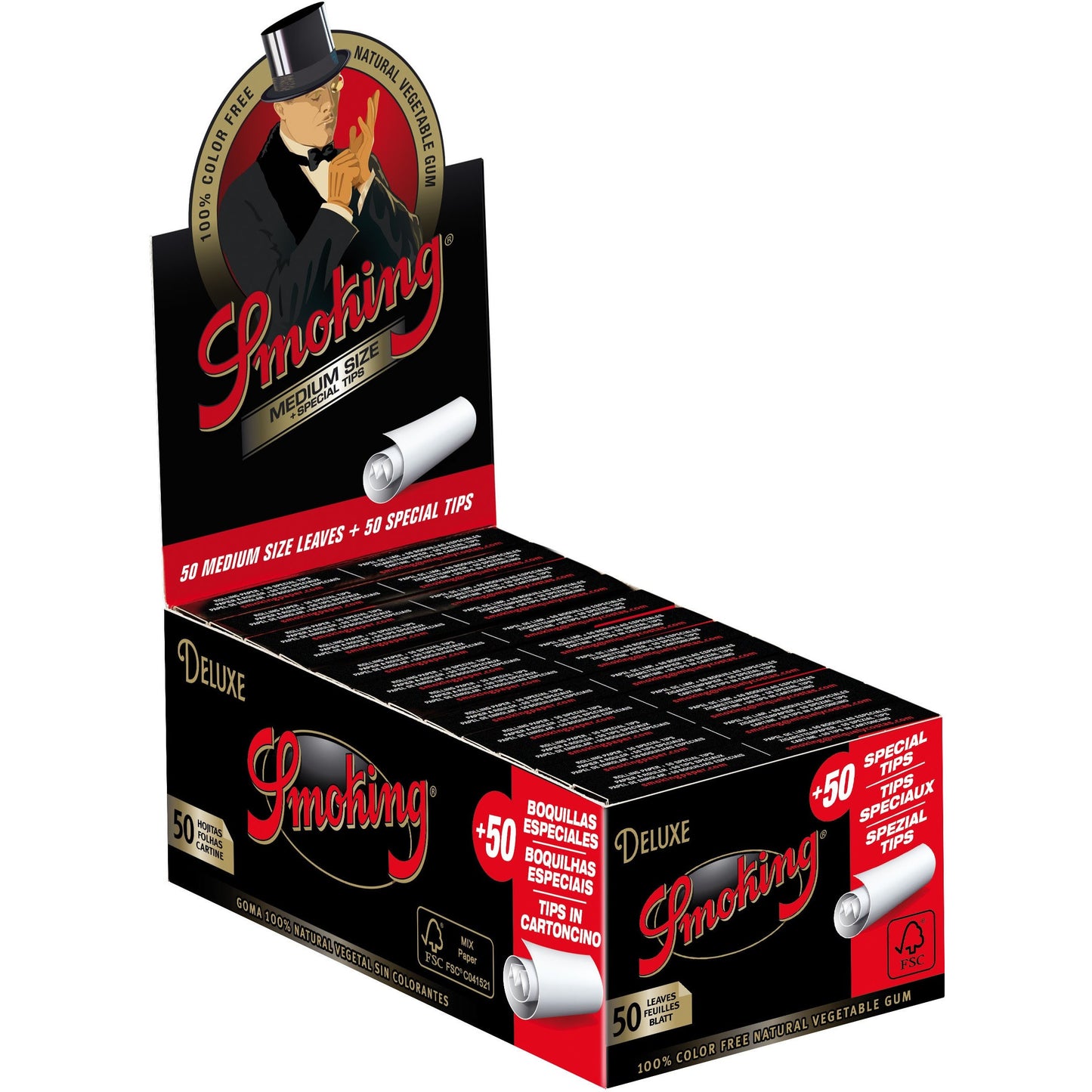 Smoking DeLuxe 1 1/4 Medium Size + Tips