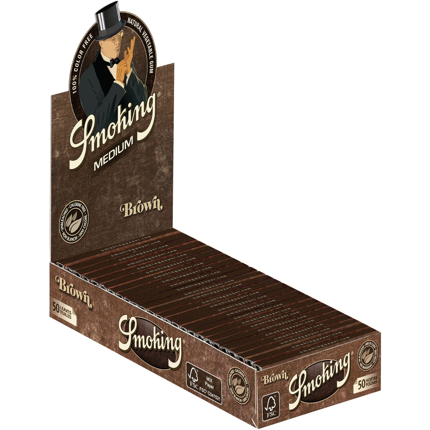 Smoking Brown 1 1/4 Medium Size