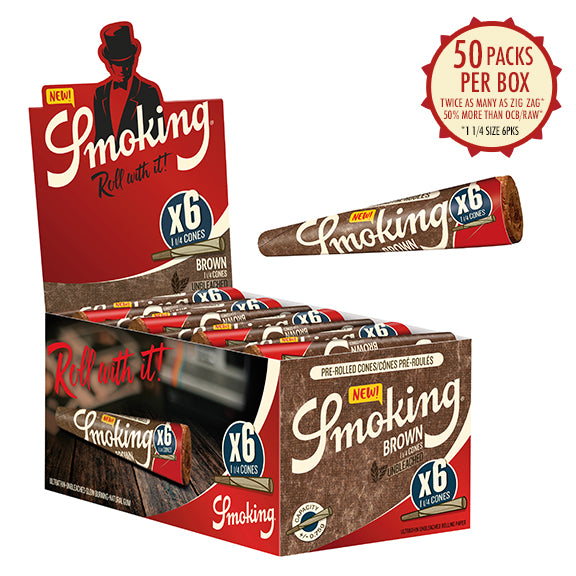 1 1/4 Size Brown Unbleached Smoking Rolling Papers