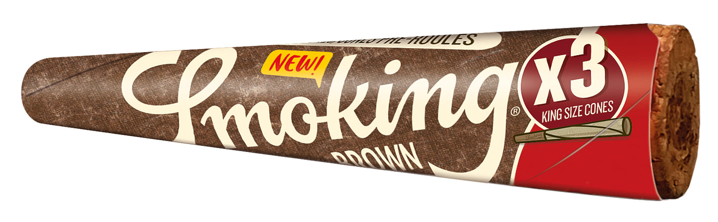 Smoking Brown King Size 3pk Pre-Roll Cones