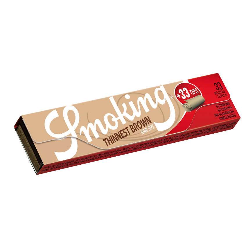 Smoking Thinnest Unbleached King Size With Tips Booklet