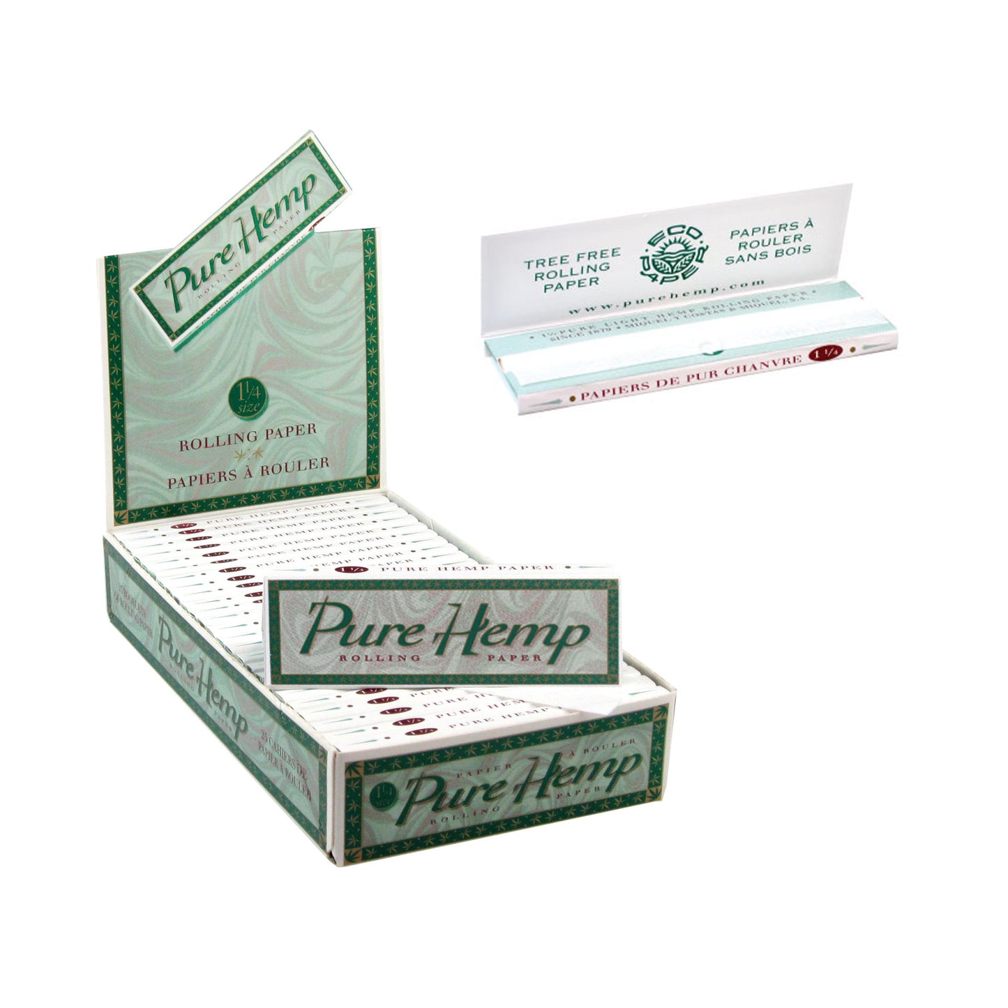 Pure Hemp Classic 1 1/4 Size Box & Booklet