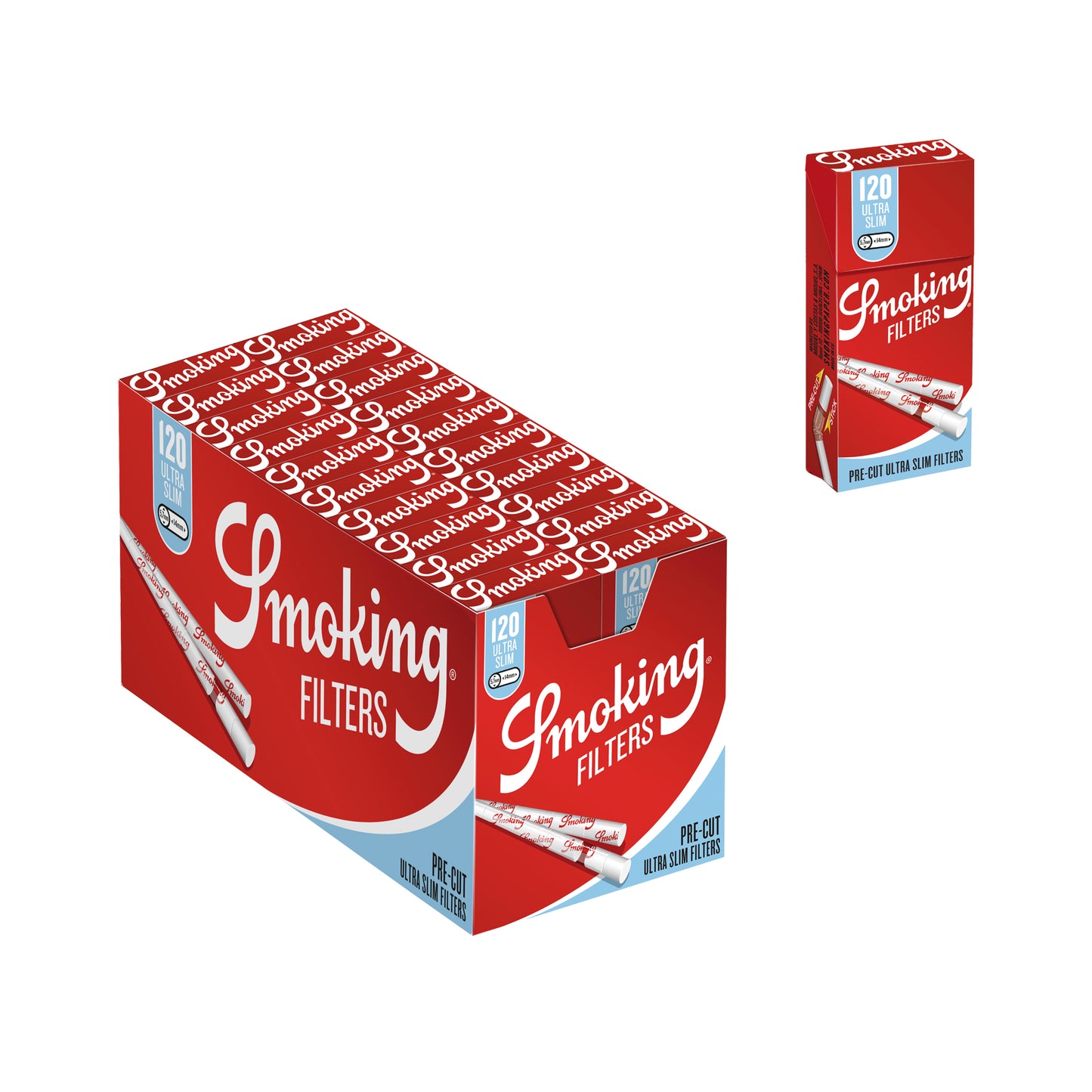 Smoking Pre-Cut Ultra Slim Filters Box & Booklet