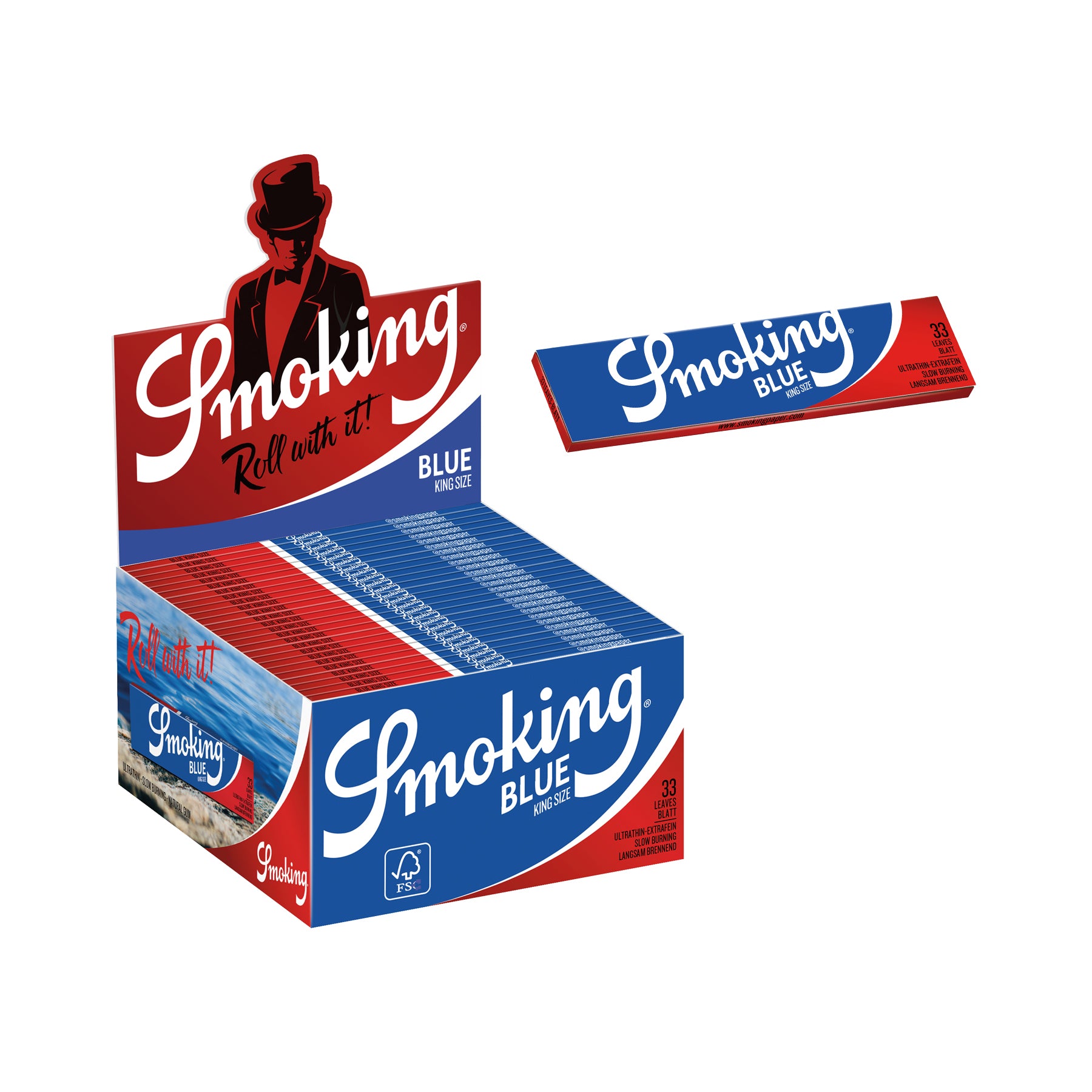 Wholesale Smoking Blue Rolling Paper King Size