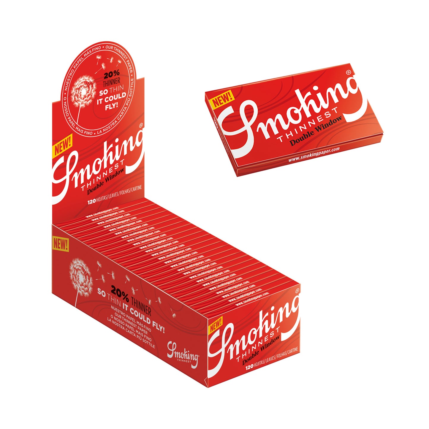 Smoking Thinnest Single Wide Double Booklet & Box