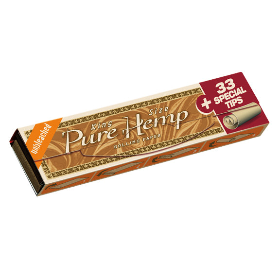 Pure Hemp Unbleached King Size With Tips