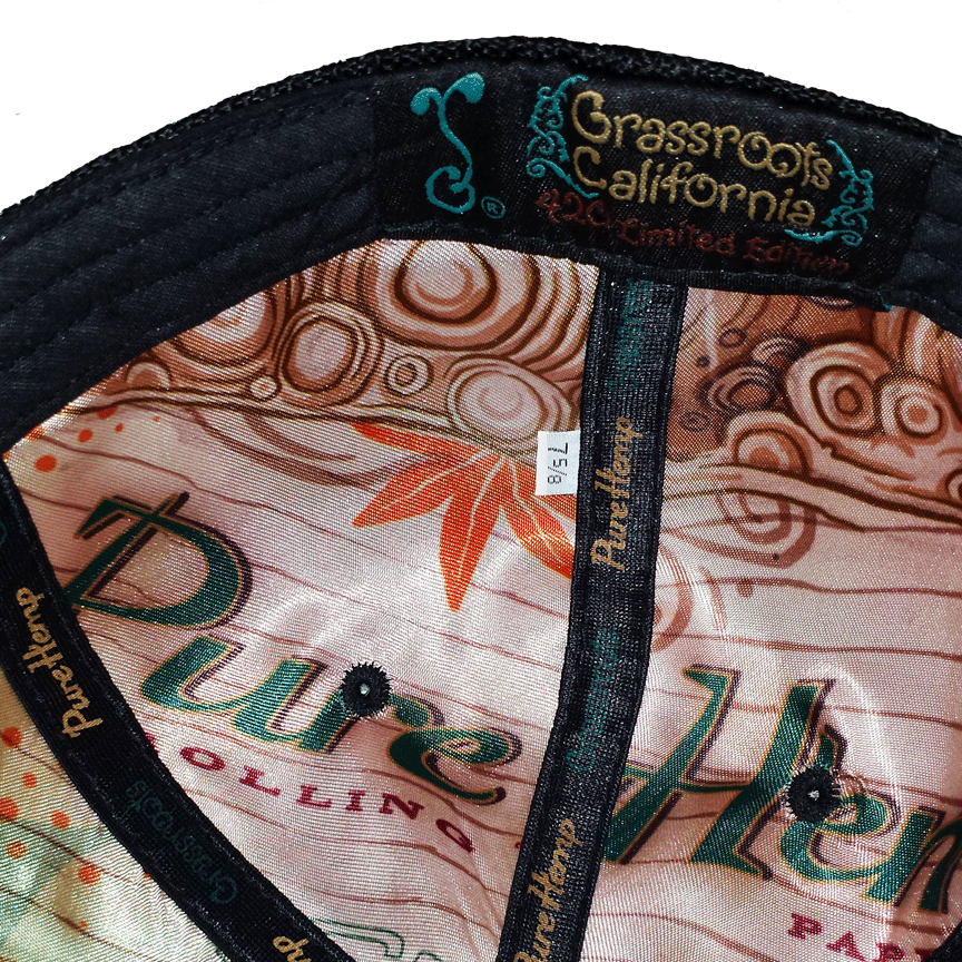 Pure Hemp GrassRoots Fitted 6 Panel Limited Edition Hat *check for size availability