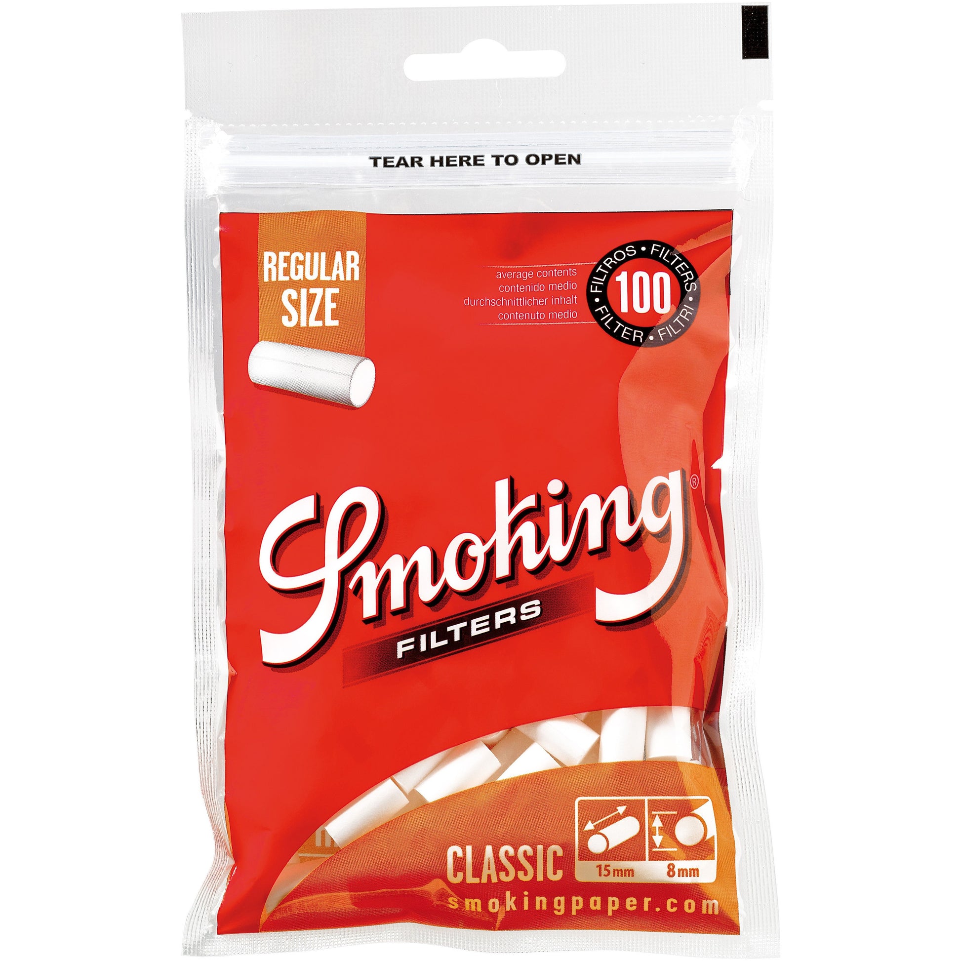 Smoking Classic Regular  Size Filters  Bag