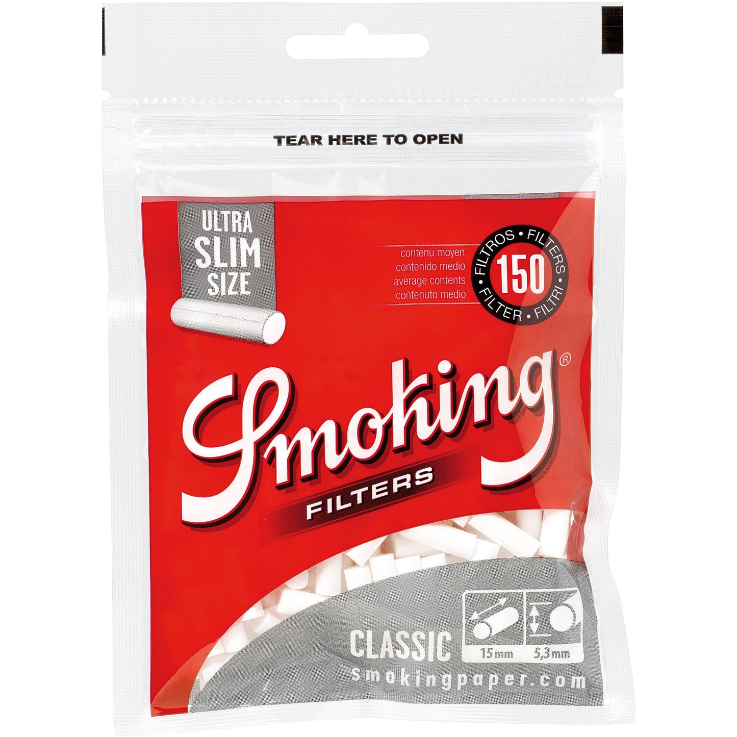 Smoking Ultra Slim Size Filters Bag