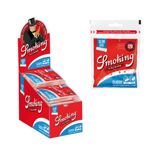 Smoking Classic Slim Size Filters Box & Bag