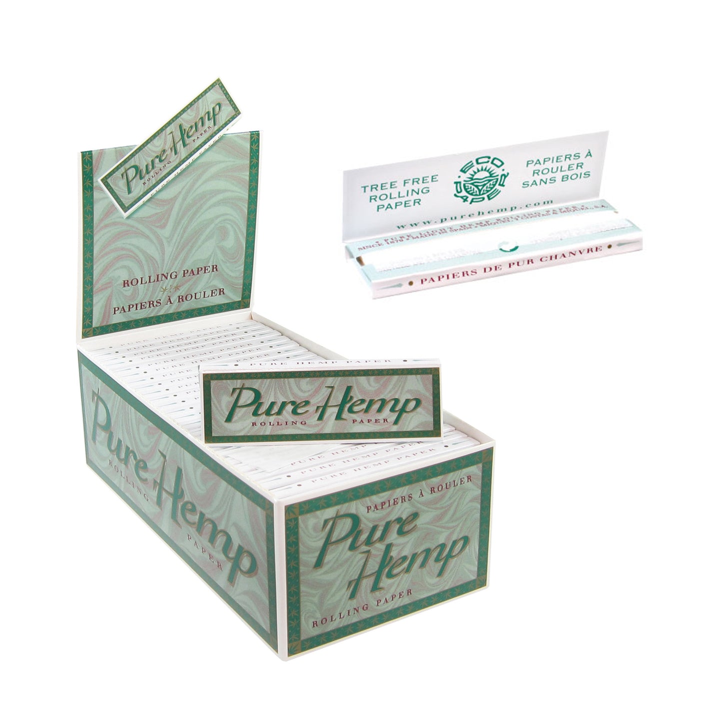 Pure Hemp Classic Single Wide Regular Size Box & Booklet (50/Box)