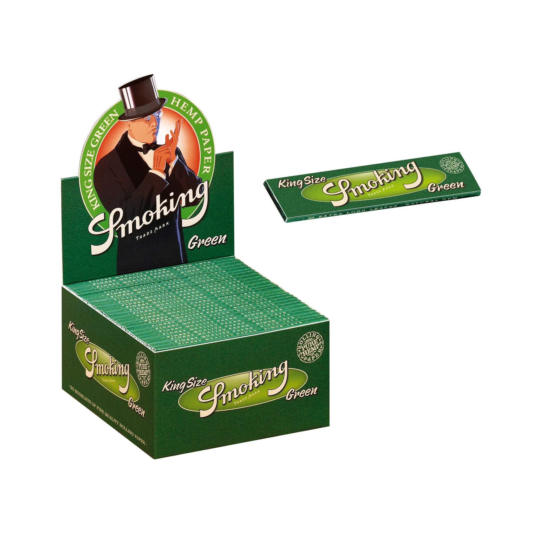 Smoking Hemp Paper Box Of Smoking Green Pure Hemp Rolling Paper